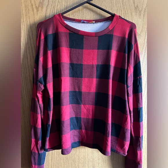 Freckled Poppy NWOT Buffalo Plaid Red and Black Women’s Pajamas 2XL - Picture 2 of 6